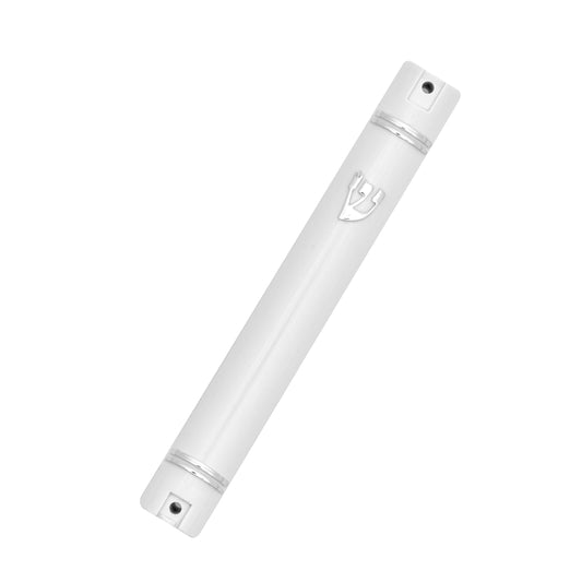 Classic White Mezuzah Case 6", Weatherproof, Includes screws and tape (Copy)